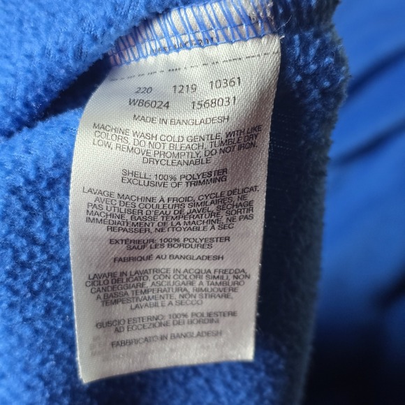 Columbia Fleece Jacket Youth L (14-16) Blue Full Zip Up Hooded Fleece Coat - Picture 9 of 10